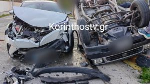 Σοβαρό τροχαίο στην Κορινθία: Αγροτικό συγκρούστηκε με ΙΧ – Απεγκλωβίστηκαν δύο άτομα (βίντεο+φωτογραφίες)