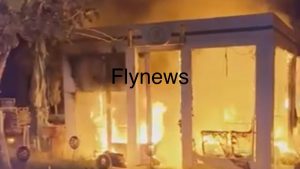 Φωτιά σε κιόσκι καφετέριας στη Νεάπολη Λακωνίας μετά από έκρηξη φιάλης υγραερίου (Βίντεο)