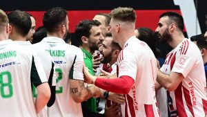 Παναθηναϊκός – Ολυμπιακός: Ένταση στο φινάλε του αγώνα της Volley League