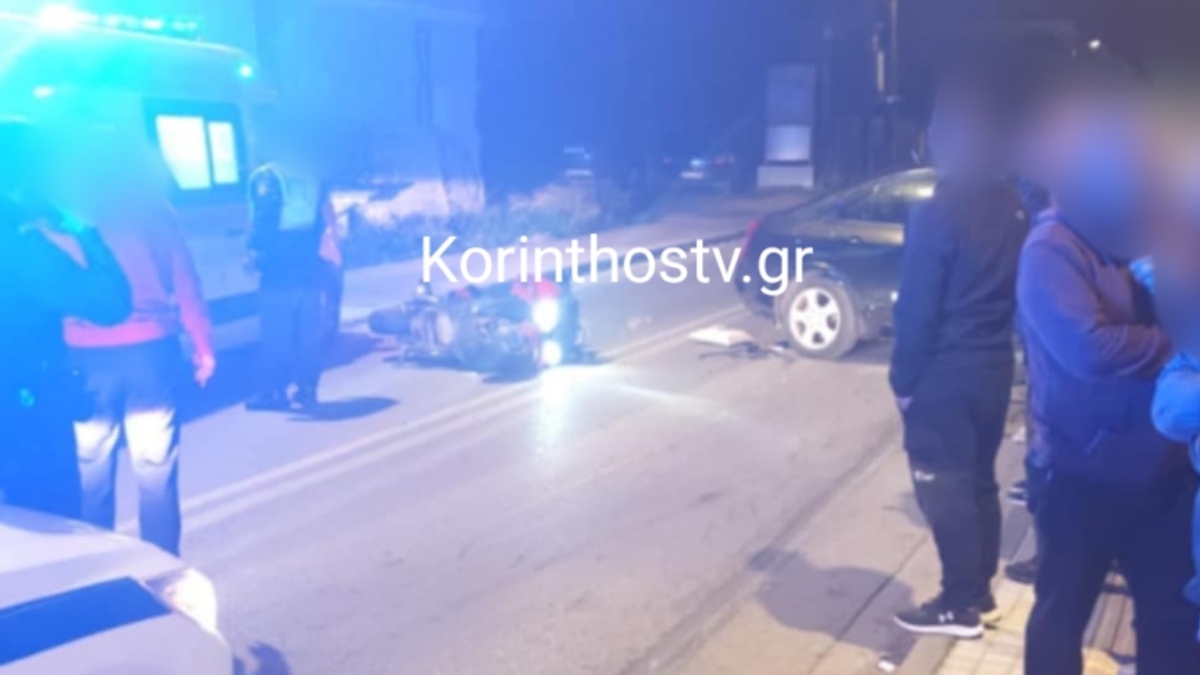 Περιγιάλι Κορινθίας: Σοβαρό τροχαίο με σύγκρουση οχήματος με μηχανάκι – Ένας τραυματίας (Φωτογραφίες)