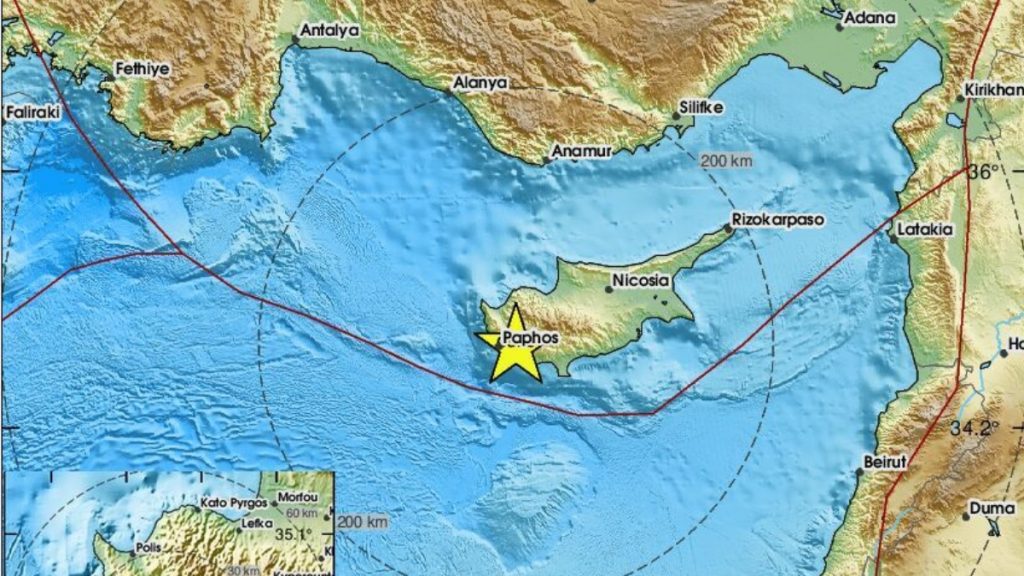 Ισχυρός σεισμός 5,1 Ρίχτερ στην Κύπρο – Έγινε αισθητός σε πολλές περιοχές