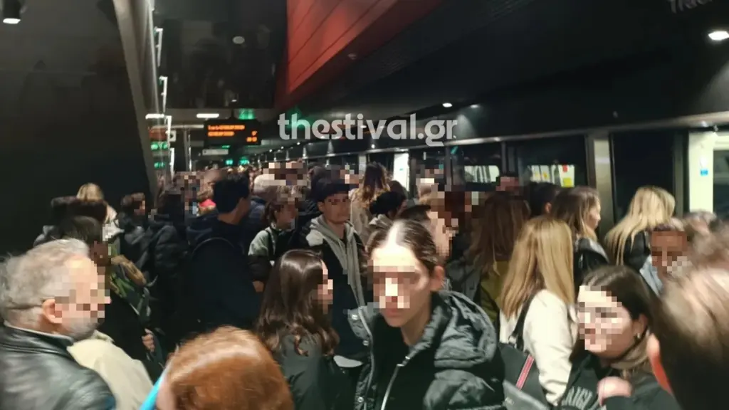 Μετρό Θεσσαλονίκης: Συνωστισμός στον σταθμό “Πανεπιστήμιο” – Από μια τροχιά η κυκλοφορία των συρμών