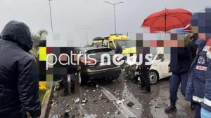 Σοβαρό τροχαίο στον Πύργο – 7 τραυματίες, ανάμεσα τους ένα βρέφος και ένα παιδί