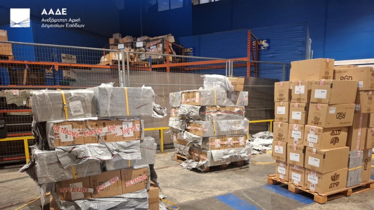 Ελευθέριος Βενιζέλος: Κατασχέθηκε ποσότητα “μαμούθ” αφορολόγητων τσιγάρων με σχεδόν 1,7 εκατ. τεμάχια (φωτογραφίες)