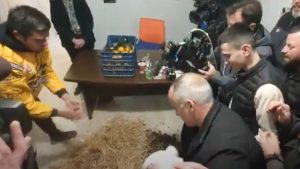 Αγρότες: Παραγωγοί σε Τρίκαλα και Αγρίνιο άφησαν σανό, κοπριά και πορτοκάλια σε γραφεία γαλάζιων βουλευτών (βίντεο)