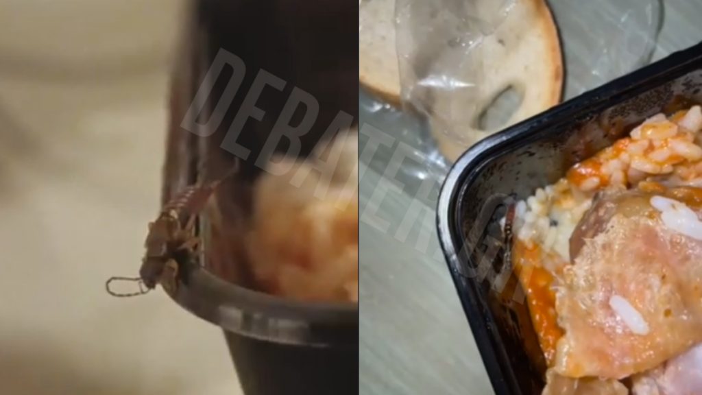 Αποκλειστικά βίντεο του DEBATER – Το ζωύφιο που βρέθηκε σε συσκευασμένη μερίδα φαγητού αστυνομικού στη Λάρισα