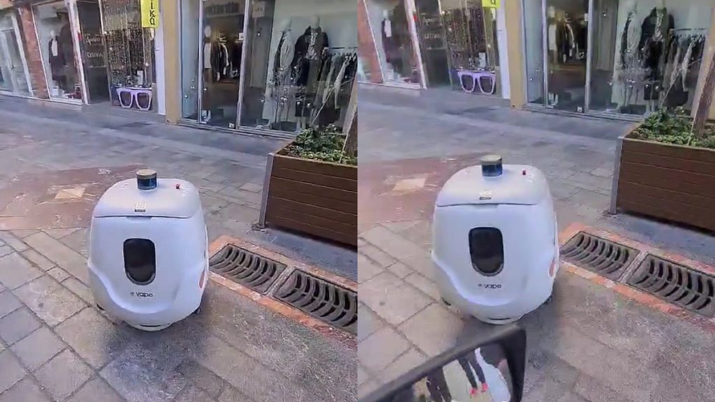 Το πρώτο robot delivery στη Χίο είναι γεγονός – Μοιάζει με κουβά και πηγαίνει παραγγελίες (vid)