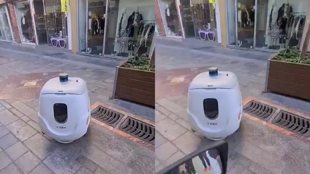 Το πρώτο robot delivery στη Χίο είναι γεγονός – Μοιάζει με κουβά και πηγαίνει παραγγελίες (vid)
