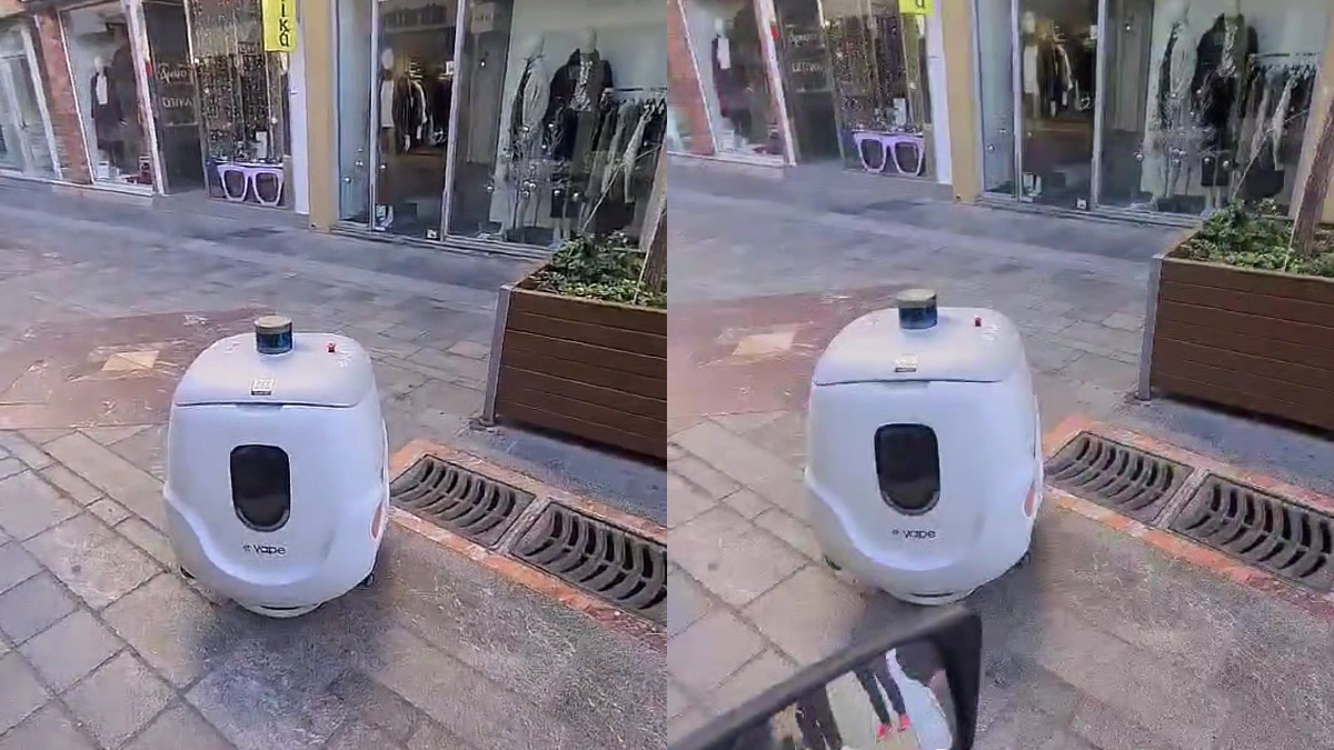Το πρώτο robot delivery στη Χίο είναι γεγονός – Μοιάζει με κουβά και πηγαίνει παραγγελίες (vid)