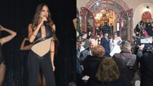 Ζευγάρι παντρεύτηκε στο Περιστέρι και δίπλα στην εκκλησία είχε συναυλία η Ρία Ελληνίδου (vid)