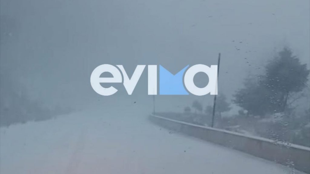 Λευκό τοπίο η Εύβοια: Χιονίσει σε Στενή και Στρόπωνες – Μηχανήματα ανοίγουν τους δρόμους (βίντεο+φωτογραφίες)
