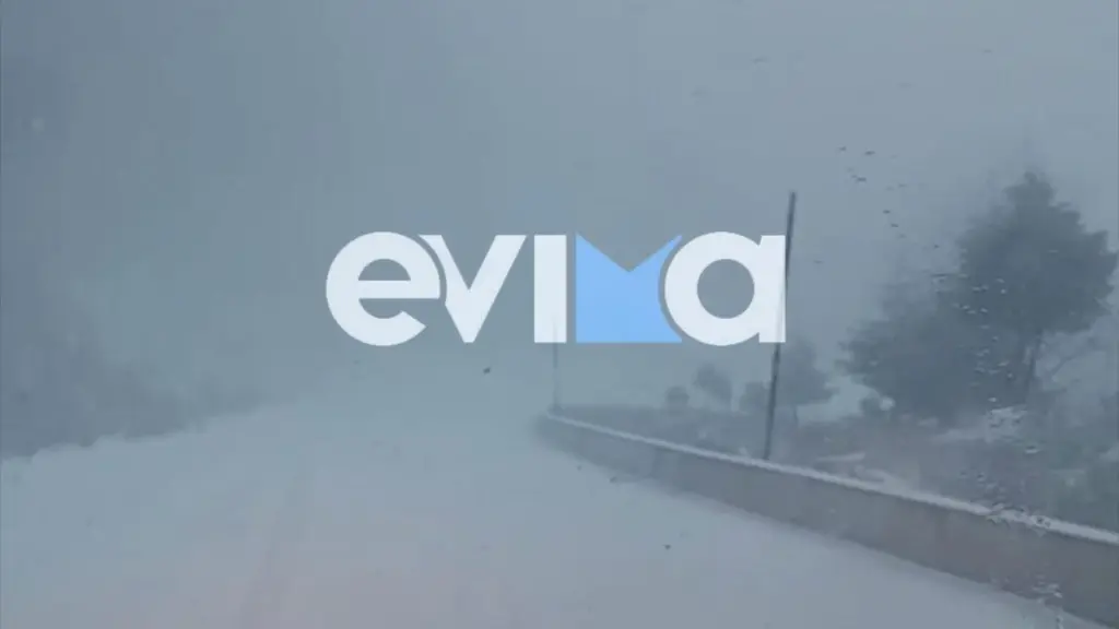 Λευκό τοπίο στην Εύβοια: Χιονίζει σε Στενή και Στρόπωνες – Μηχανήματα ανοίγουν τους δρόμους (βίντεο+φωτογραφίες)