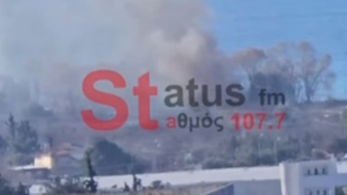 Φωτιά σε απορρίμματα κοντά στη Σχολή Δικαστικών Λειτουργών στη Θεσσαλονίκη (βίντεο)