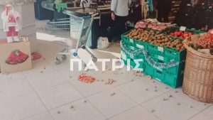 Ηράκλειο: Πανικός σε σούπερ μάρκετ – Ημίγυμνος άνδρας κυνηγά πελάτες και υπαλλήλους με μαχαίρι