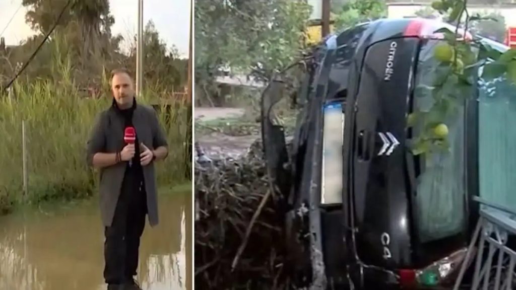 Η Κακοκαιρία Byron σαρώνει τη Μεσσηνία: Αυτοκίνητο κατέληξε σε σπίτι – Κανό αντί για αυτοκίνητα στη Φοινικούντα (Βίντεο)