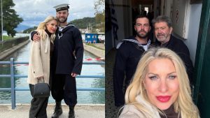 Ελένη Μενεγάκη: Οικογενειακώς στην ορκωμοσία του γιου της στο Πολεμικό Ναυτικό (pics)