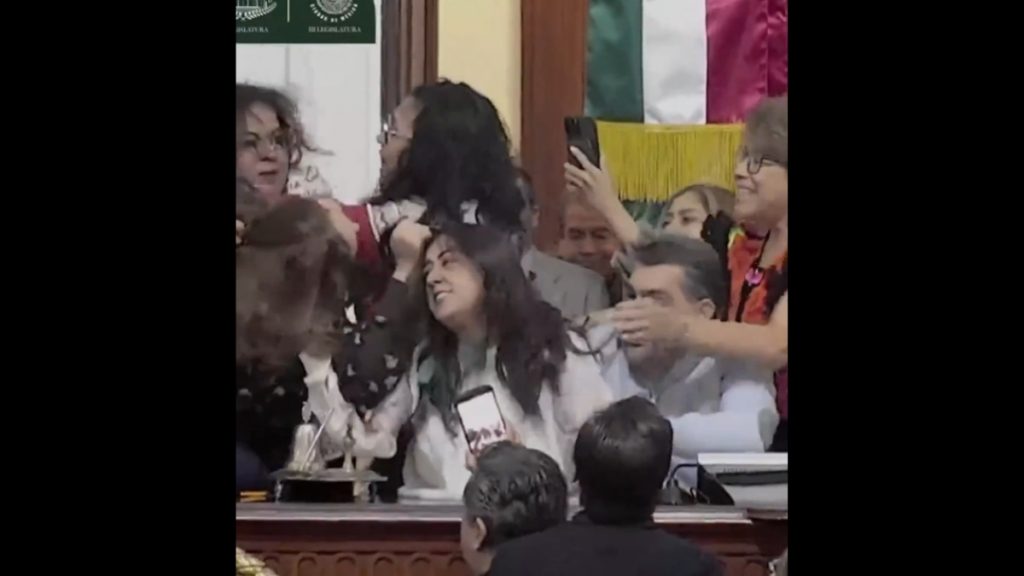 Απίστευτες σκηνές στο Μεξικό: Ένταση μεταξύ βουλευτών – Μαλλιοτραβήγματα και σπρωξιές στο Κογκρέσο (βίντεο)