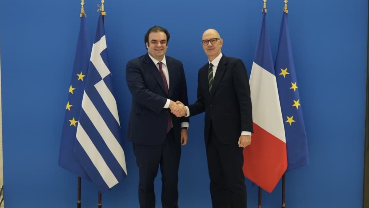 Συνάντηση Κυριάκου Πιερρακάκη με τον υπουργό Οικονομικών της Γαλλίας Roland Lescure