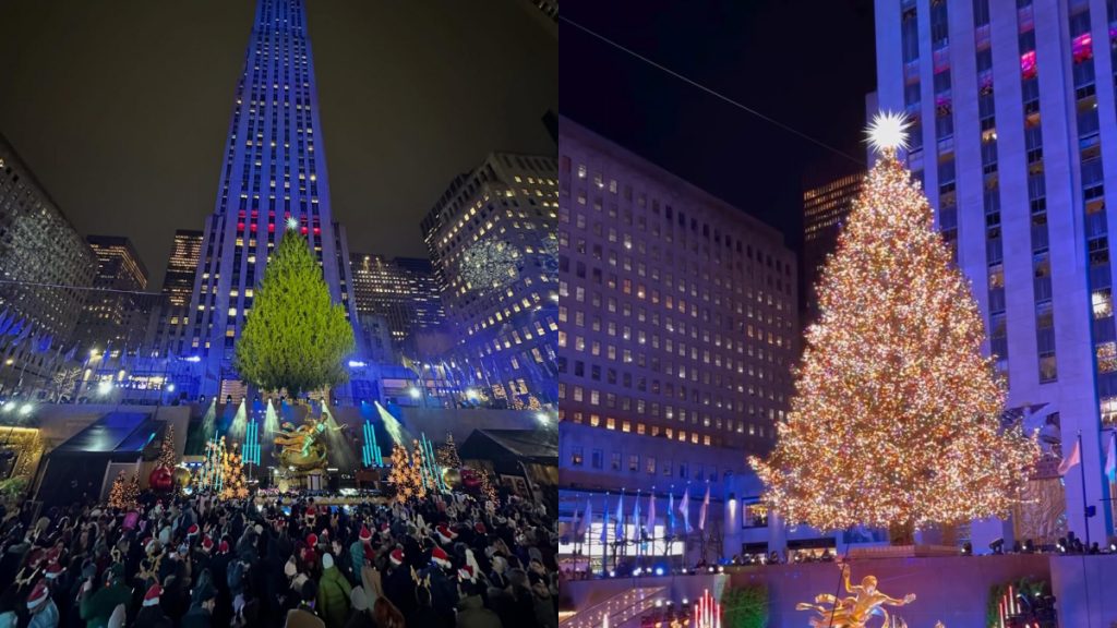 Νέα Υόρκη: Φωταγωγήθηκε το χριστουγεννιάτικο δέντρο στο Rockefeller Center (vids)