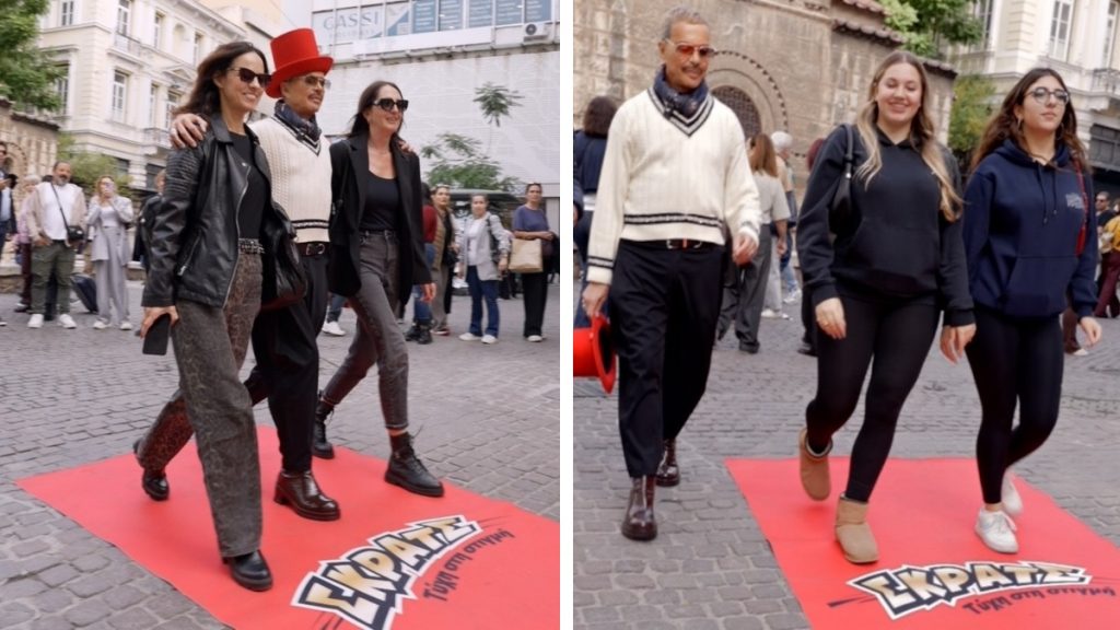 Ο Λάκης Γαβαλάς μετατρέπει την Ερμού σε πασαρέλα με το «Κόκκινο Χαλί» και το ταμπεραμέντο του