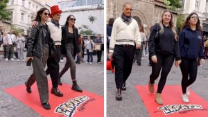 Ο Λάκης Γαβαλάς μετατρέπει την Ερμού σε πασαρέλα με το «Κόκκινο Χαλί» και το ταμπεραμέντο του