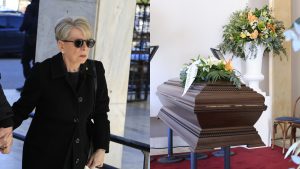 Σύλβα Ακρίτα: Θλίψη στο τελευταίο «αντίο» στην πρώην υπουργό – Καταρρακωμένη η κόρη της, Έλενα (pics)