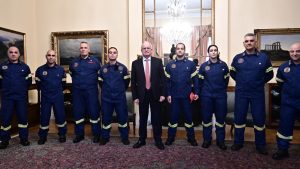 Ο Κωνσταντίνος Τασούλας συναντήθηκε με την Πανελλήνια Ένωση Εθελοντών Πυροσβεστικού Σώματος