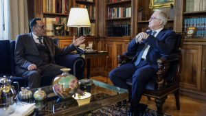 Τασούλας: Συνάντηση με τον δήμαρχο Μεγίστης στο Προεδρικό Μέγαρο