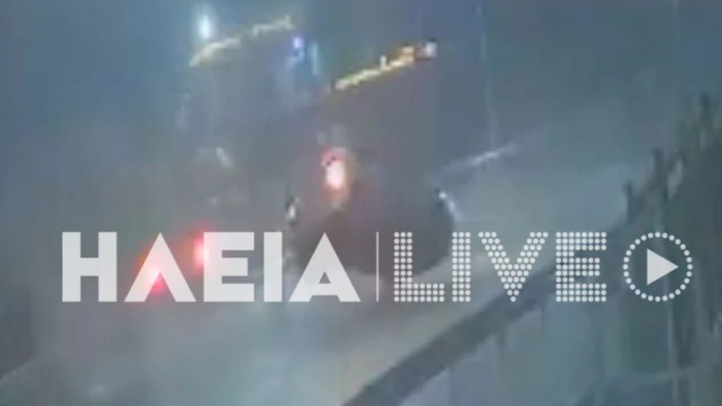 Ηλεία: Η στιγμή που ο ανεμοστρόβιλος ανατρέπει αυτοκίνητο στο Γιαννιτσοχώρι (Βίντεο)