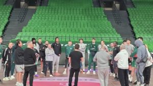 Δημήτρης Γιαννακόπουλος: Στην προπόνηση του Παναθηναϊκού AKTOR μετά την ήττα από τον Ολυμπιακό