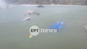 Σοβαρά προβλήματα στη Γαύδο λόγω των ισχυρών ανέμων – Βυθίστηκε αυτοκίνητο, σε κίνδυνο σκάφος της Frontex (βίντεο+φωτογραφίες)