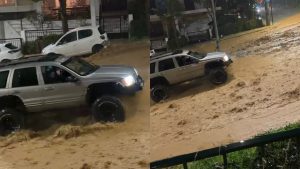 Πάνος Καλίδης: Βγήκε στους πλημμυρισμένους δρόμους της Γλυφάδας για να βοηθήσει τον κόσμο (vid)