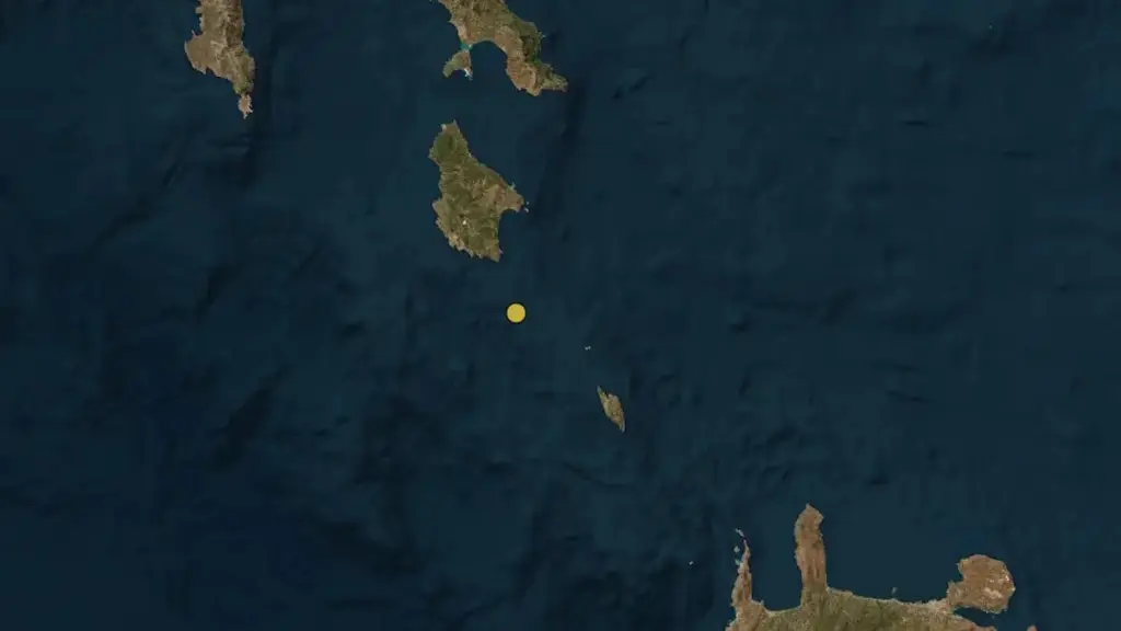 Σεισμός 3 Ρίχτερ κοντά στα Κύθηρα – Το εστιακό βάθος στα 43,3 χλμ