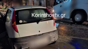 Σοβαρό τροχαίο στην Κορινθία – Αυτοκίνητο συγκρούστηκε με λεωφορείο