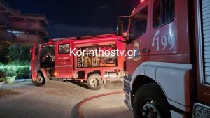 Λουτράκι: Αυτοκίνητο τυλίχθηκε στις φλόγες (Φωτογραφίες)