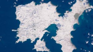 Λήμνος: Η δορυφορική εικόνα που θυμίζει Αρκτικό Κύκλο