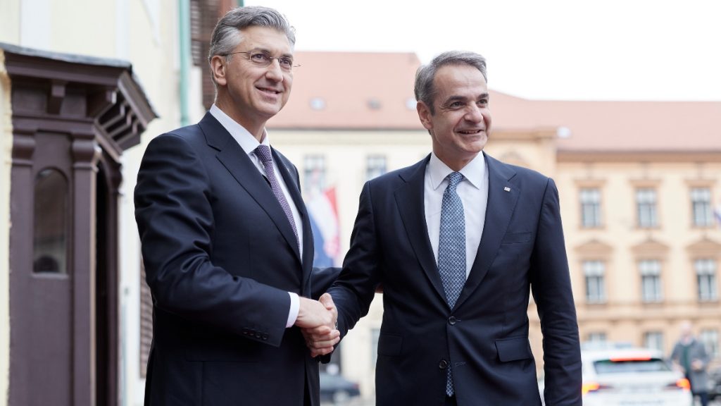 Συνάντηση Μητσοτάκη με τον Κροάτη πρωθυπουργό – Στο επίκεντρο η ευρωπαϊκή οικονομία (Εικόνα)