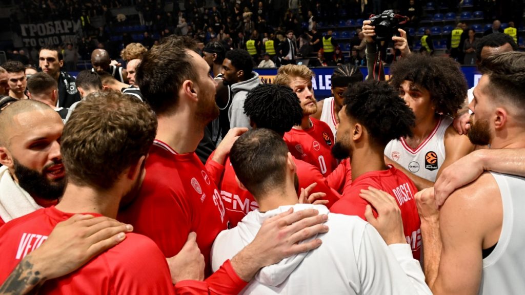 Euroleague: Η βαθμολογία μετά τον «περίπατο» του Ολυμπιακού στο Βελιγράδι