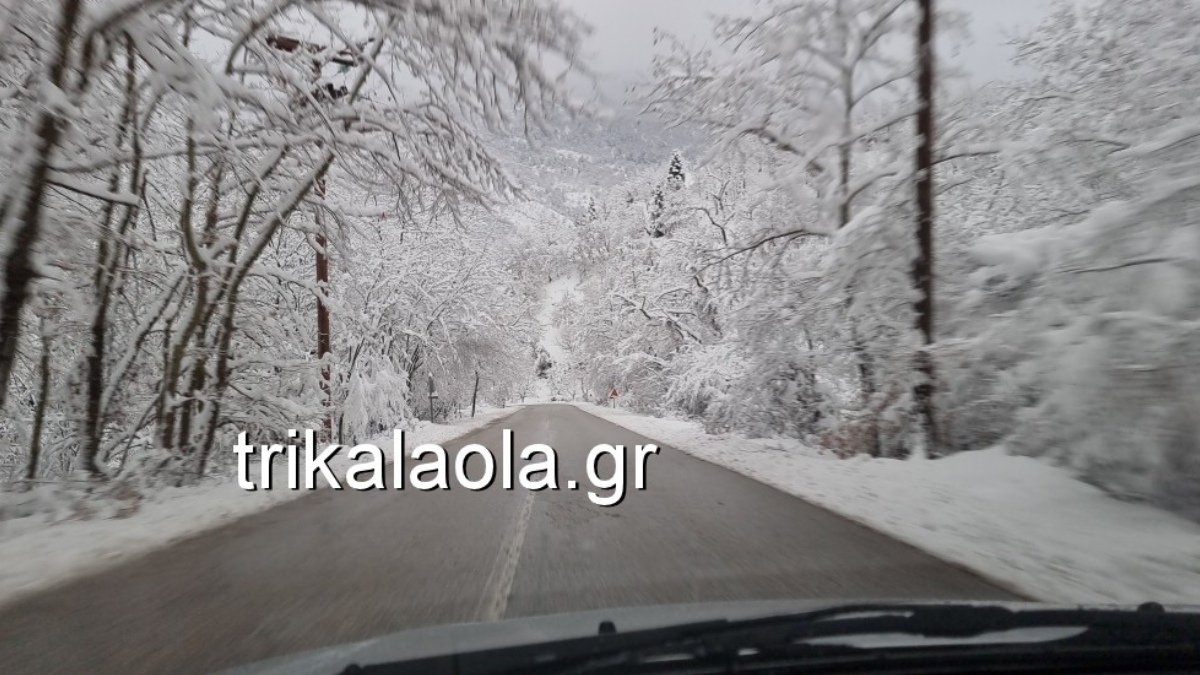 Τρίκαλα: Ξεπέρασε το μισό μέτρο το ύψος του χιονιού στα ορεινά – Ανοιχτοί οι δρόμοι