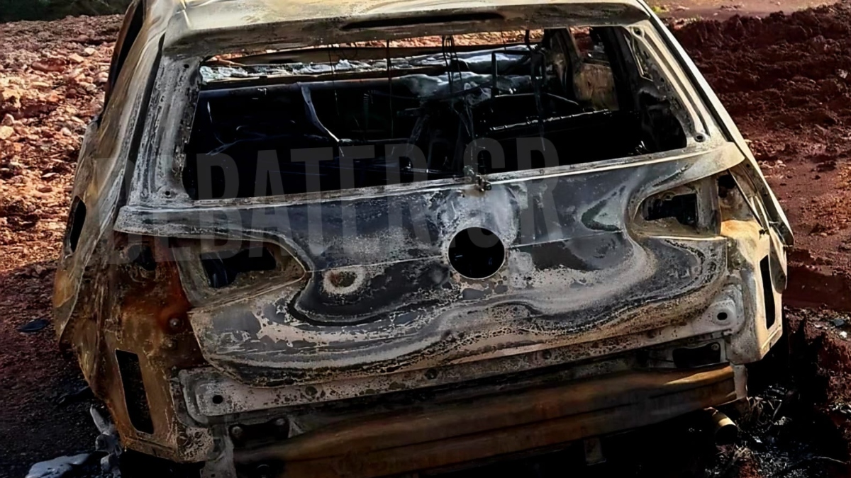 Νέα Πέραμος: Φωτογραφία ντοκουμέντο με το καμένο ΙΧ των απαγωγέων και εκτελεστών του 27χρονου