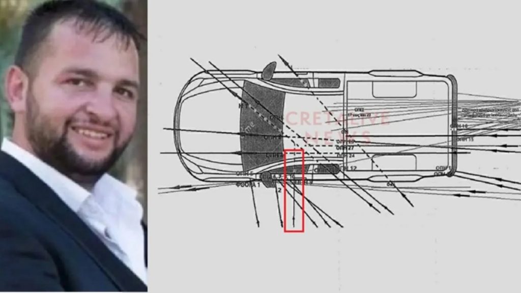 Βορίζια: Το αποκαλυπτικό διάγραμμα των πυρών στο αυτοκίνητο του Καργάκη – Από αριστερά η μοιραία βολή