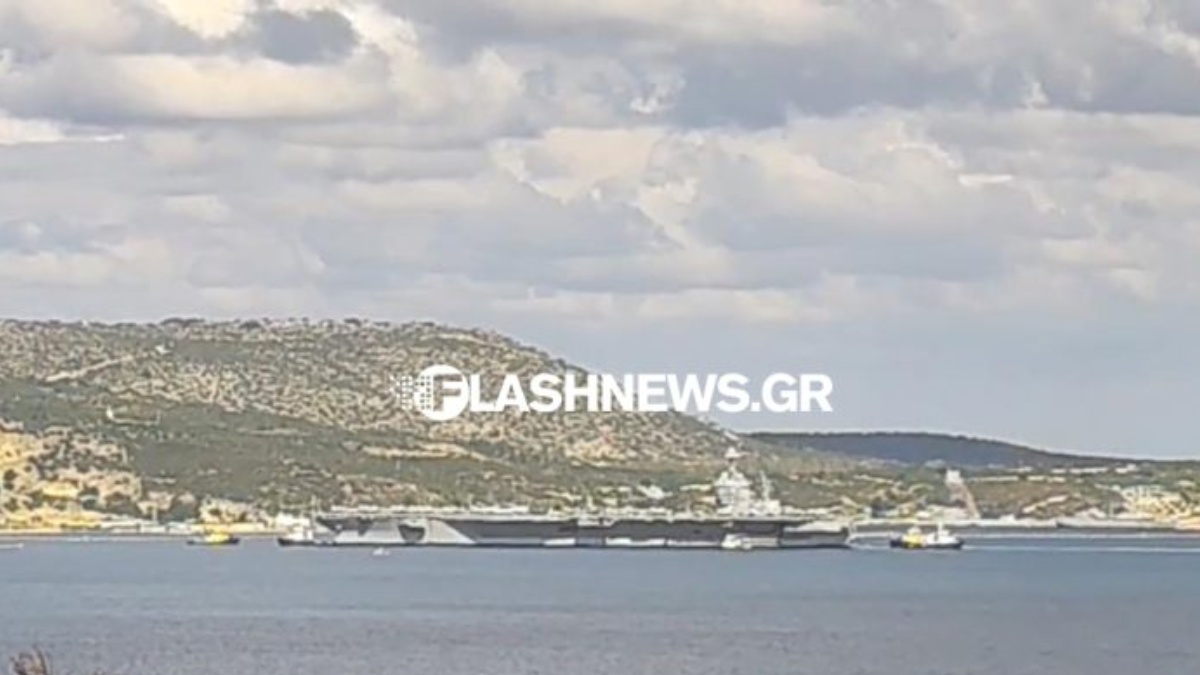Στην Σούδα το μεγαλύτερο αεροπλανοφόρο του κόσμου, «Gerald R. Ford» με μήκος 333 μέτρα – Δείτε βίντεο