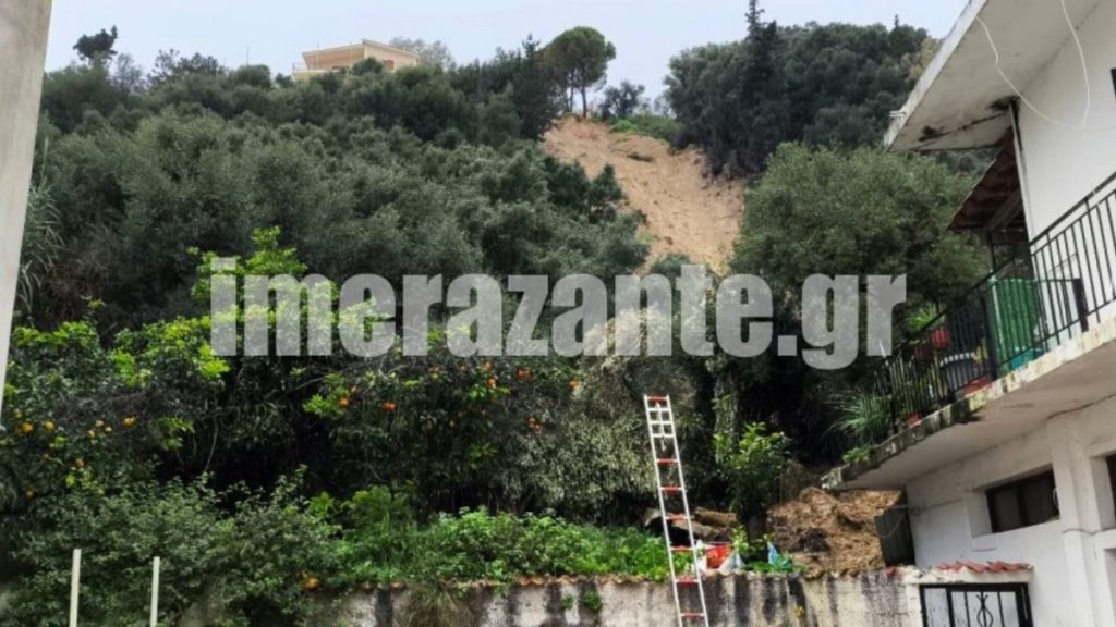 Ζάκυνθος: Κατολισθήσεις σε Αγία Τριάδα και Μπόχαλη – Εκκενώθηκαν σπίτια (Φωτογραφίες)
