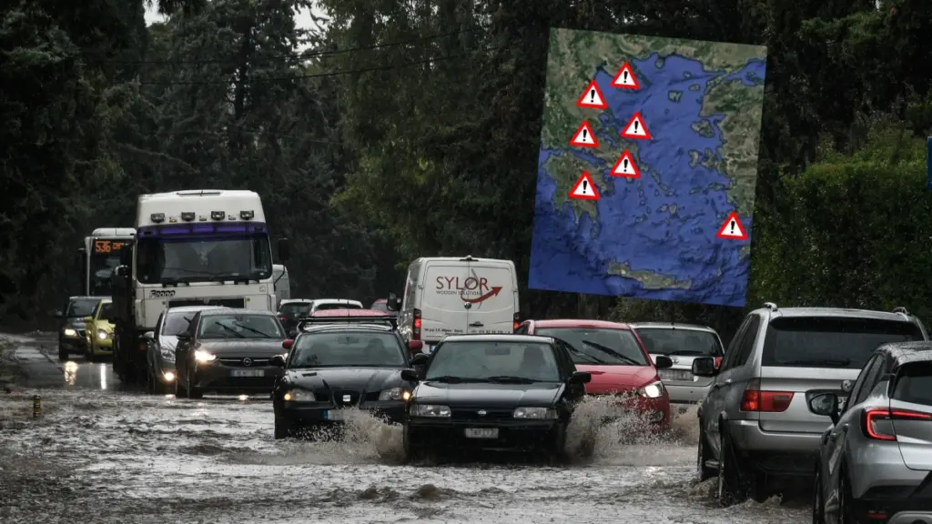 Κακοκαιρία Erminio: Πλησιάζουν επικίνδυνες καταιγίδες, 11 μποφόρ και κύματα 6 μέτρων – Οι “κόκκινες” περιοχές