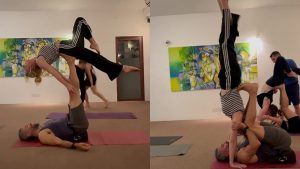 Σμαράγδα Καρύδη: Τρέλανε το TikTok κάνοντας acroyoga – Οι ασκήσεις που εκτελεί στα 56 της χρόνια