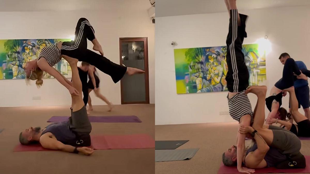 Σμαράγδα Καρύδη: Τρέλανε το TikTok κάνοντας acroyoga – Οι ασκήσεις που εκτελεί στα 56 της χρόνια