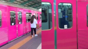 Φρενίτιδα με τον φούξια συρμό του ΗΣΑΠ – Το viral τρένο της γραμμής 1 που ξετρελαίνει τους Αθηναίους (Βίντεο)