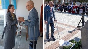 Πρώτη δημόσια εμφάνιση του δημάρχου του Αγίου Ευστρατίου μετά το χειρουργείο για αφαίρεση όγκου (φωτογραφίες)