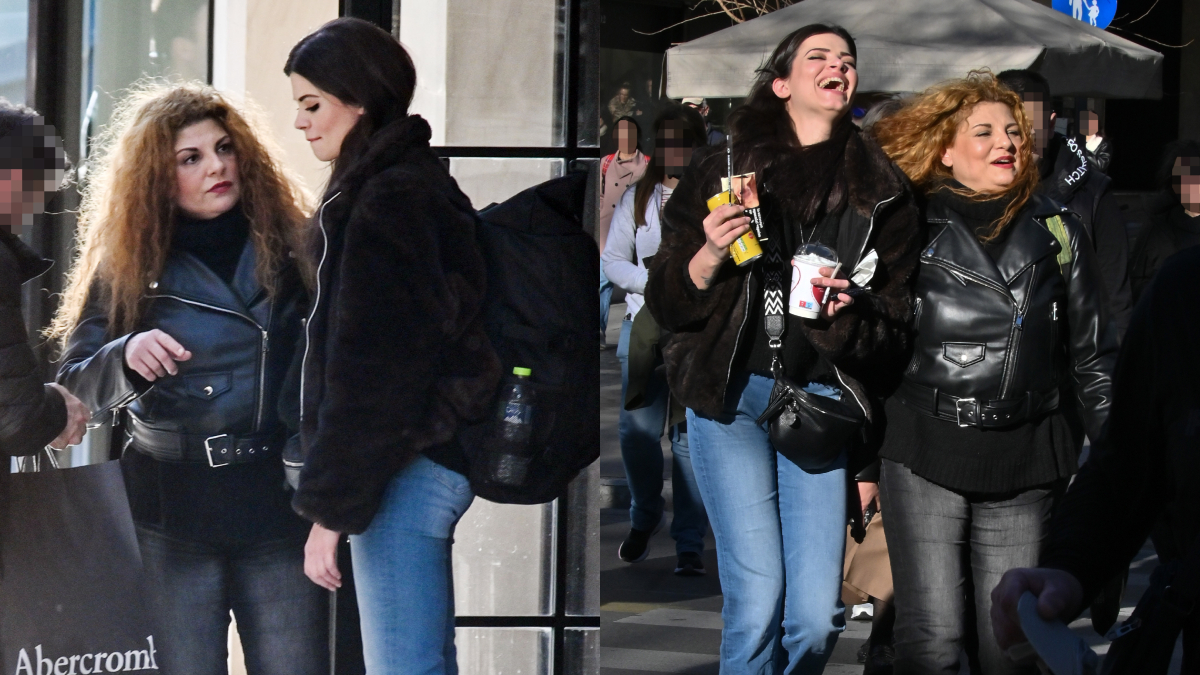 Τάνια Τρύπη: Χαλαρή βόλτα στο κέντρο της Αθήνας μαζί με την κούκλα κόρη της, Τζένη Καζάκου (pics)