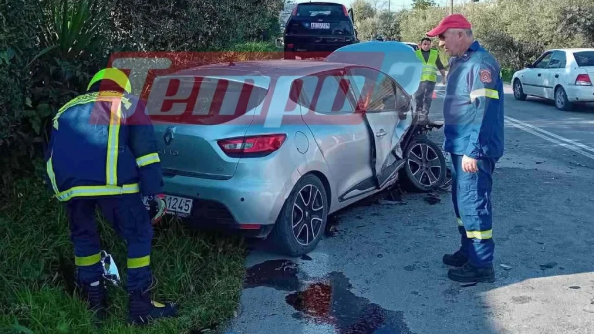 Τροχαίο στην παλαιά εθνική οδό Πατρών Πύργου με δύο τραυματίες (φωτογραφίες)